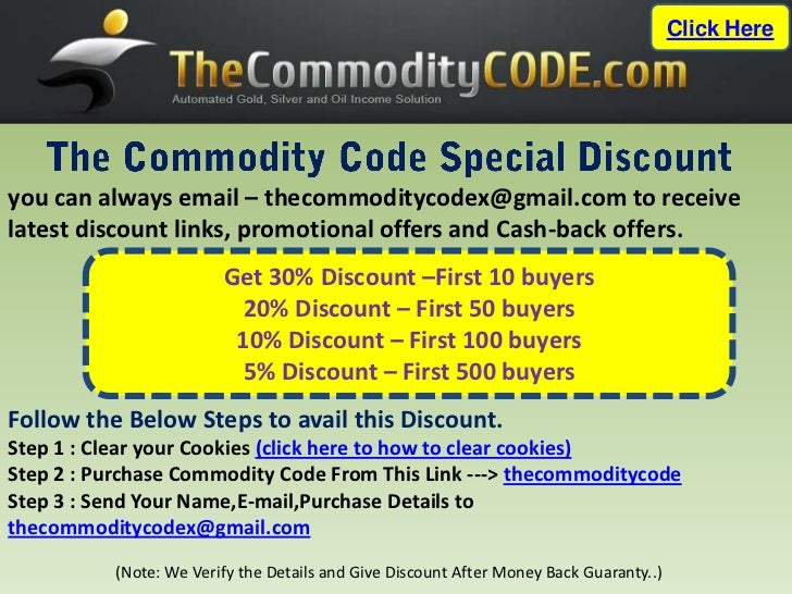 Discount Commodity Trading The Commodity Code AMBER Software