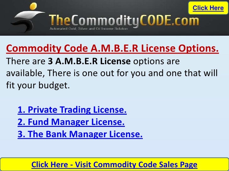 Commodities Trading The Commodity Code