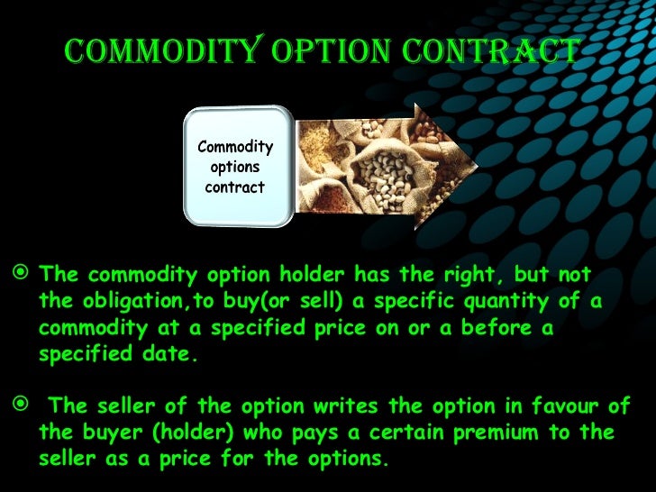 Commodity derivatives