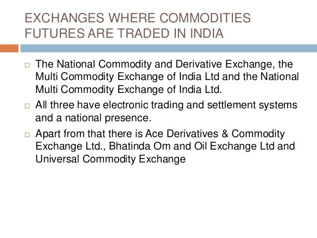Commodities options trading india