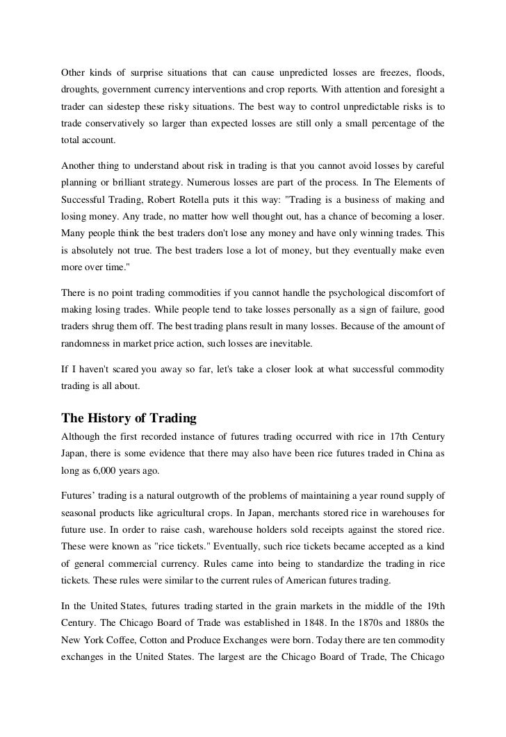 Trading commodity options beginners