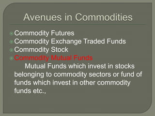 Commodity market | PPTX