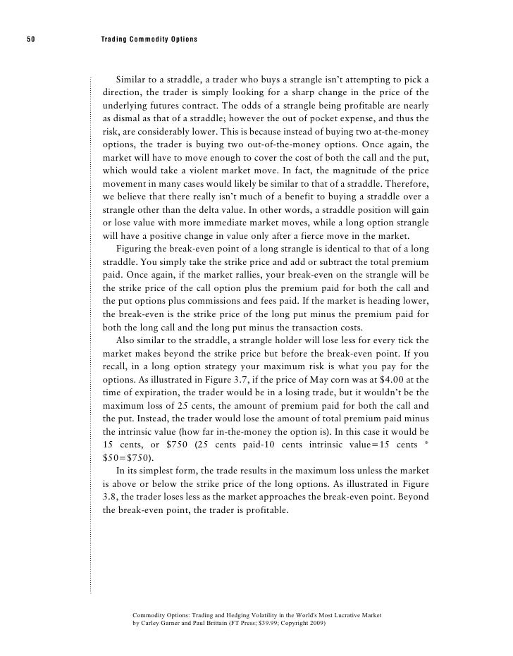 Commodity options trading and hedging