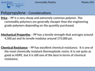 commodity plastics materials - AN OVERVIEW | PPT