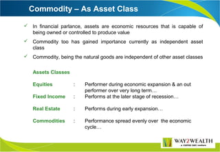 Commodity Assets Examples Commodity presentation (july 10) | PPT
