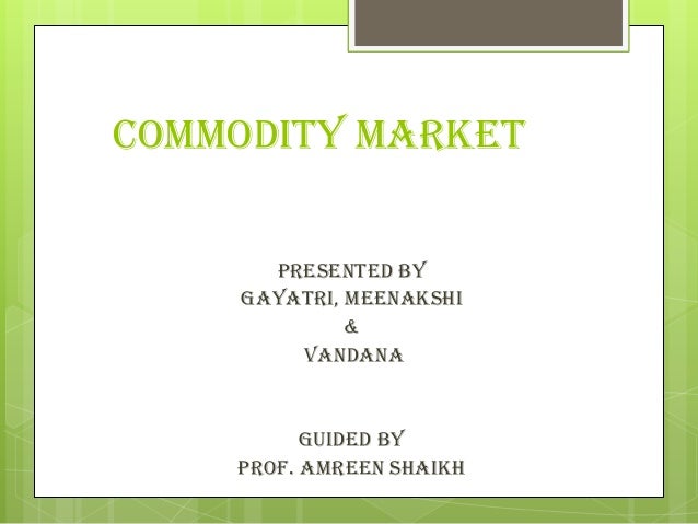 Trading strategies in commodity market