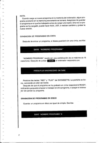 Commodore 64 manual programacion basic 2.0 | PDF