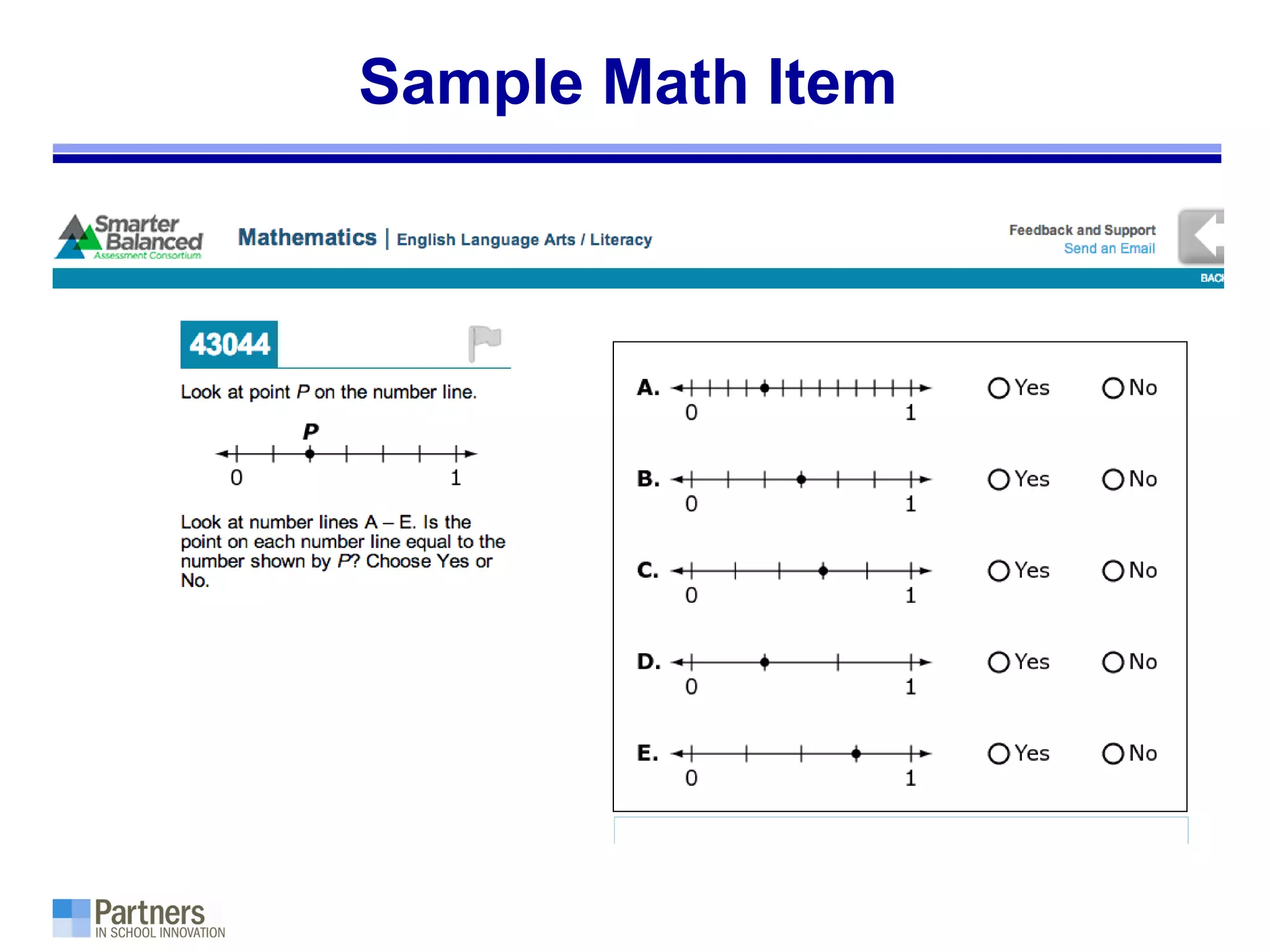 Sample Math Item
 