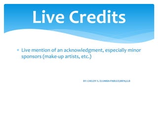 BROADCASTING TERMS AND DEFINITIONS visual data 3