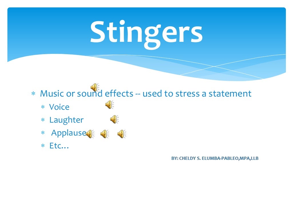 COMMON BROADCASTING TERMS IN RADIO & TV