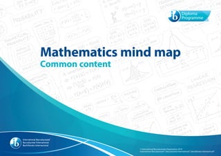 Mathematics mind map
Common content
© International Baccalaureate Organization 2019
International Baccalaureate® | Baccalauréat International® | Bachillerato Internacional®
 