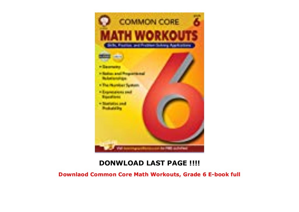 Downlaod Common Core Math Workouts, Grade 6 Ebook full