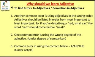 adjective error correction