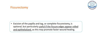 Common anal conditions.