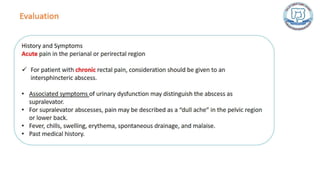 Common anal conditions.