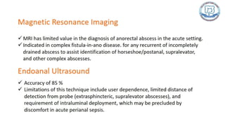 Common anal conditions.