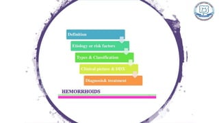 Common anal conditions.