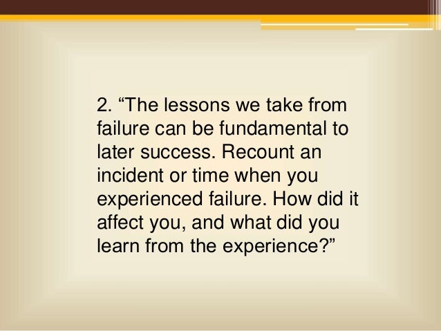 Common app essay questions