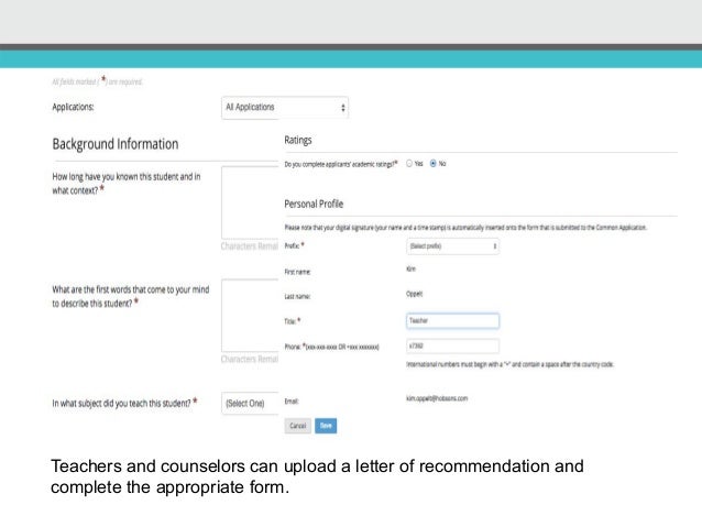 the common application updates 2015 2016 common app submit recommendation letter