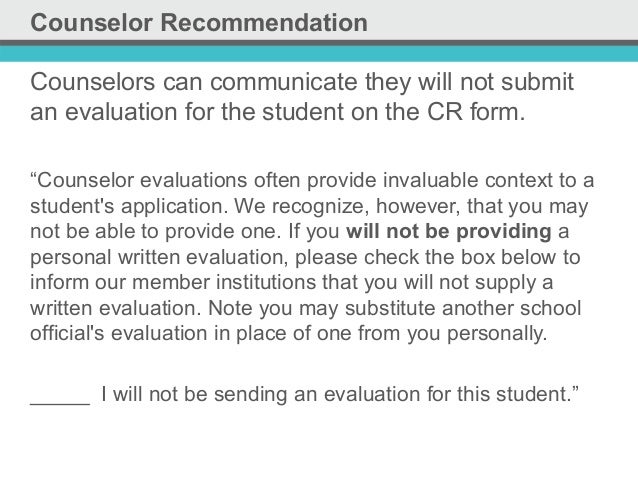 the common application updates 2015 2016 counselor recommendation letter common app