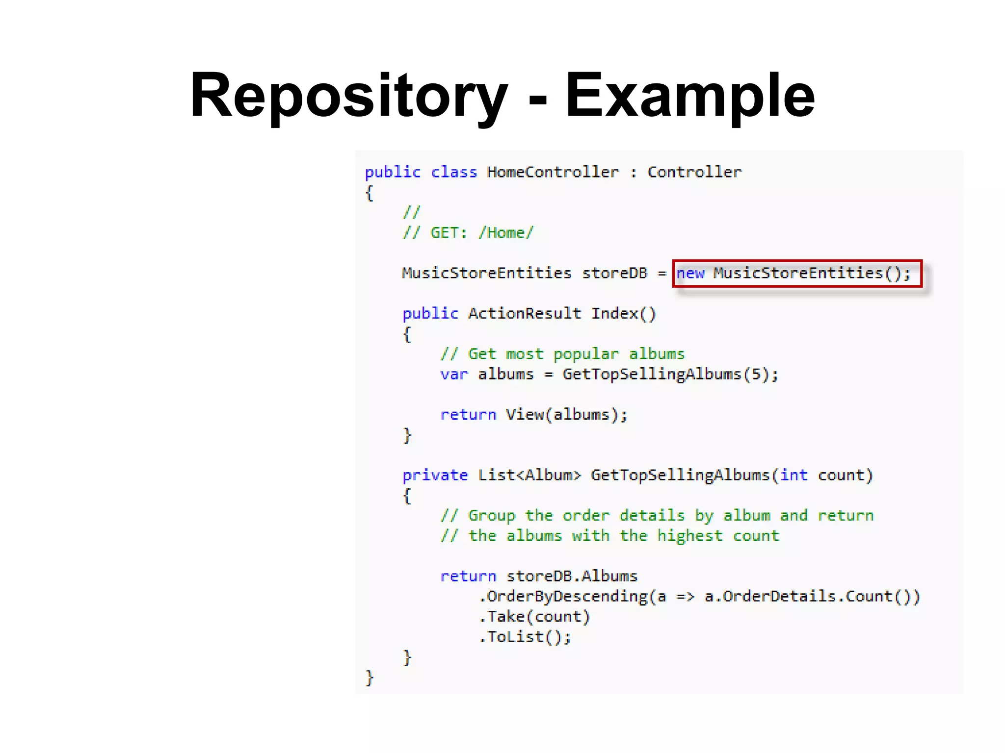 Repository - Example
 