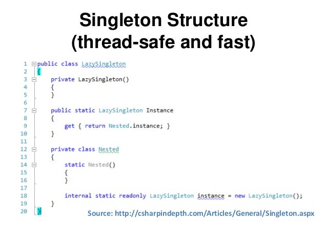 How do you write a thread safe singleton