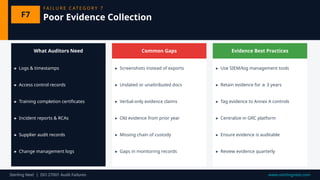Common Audit Failures During ISO 27001 Transition And Compliance | PPTX