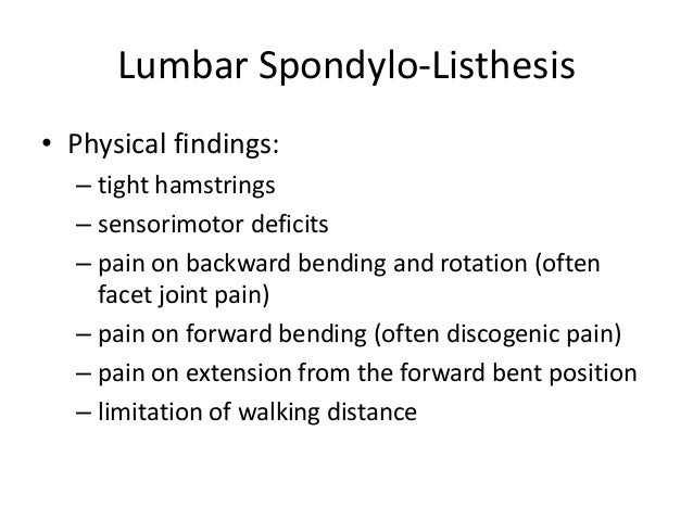 forward listhesis Looking for online definition of listhesis in the medical dictionary forward movement of the body of one of the lower lumbar vertebrae on the vertebra below. forward listhesis Looking for online definition of listhesis in the medical dictionary forward movement of the body of one of the lower lumbar vertebrae on the vertebra below.