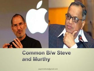 Common B/w Steve and Murthy jaganinstitute@gmail.com 