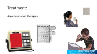 Treatment:
Accommodation therapies
 