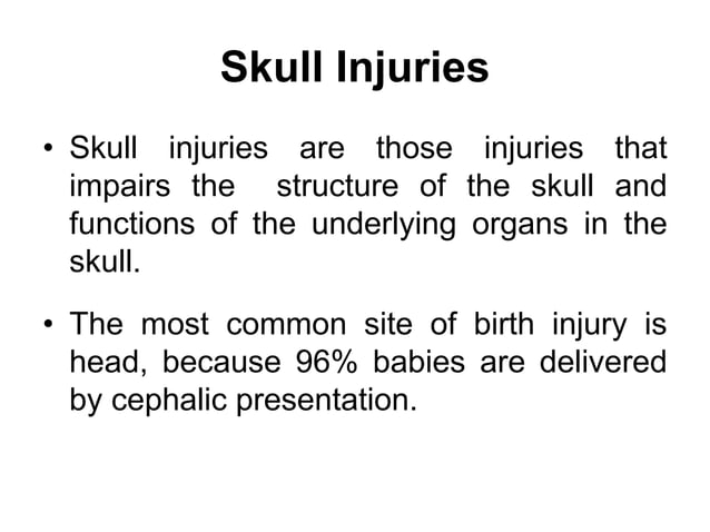 Common birth injuries part I