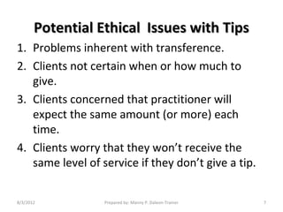 Common business ethical issues in massage therapy | PPT