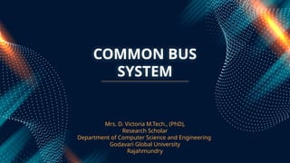 Comprehensive Overview of Common Bus System in Computer Architecture | PPTX