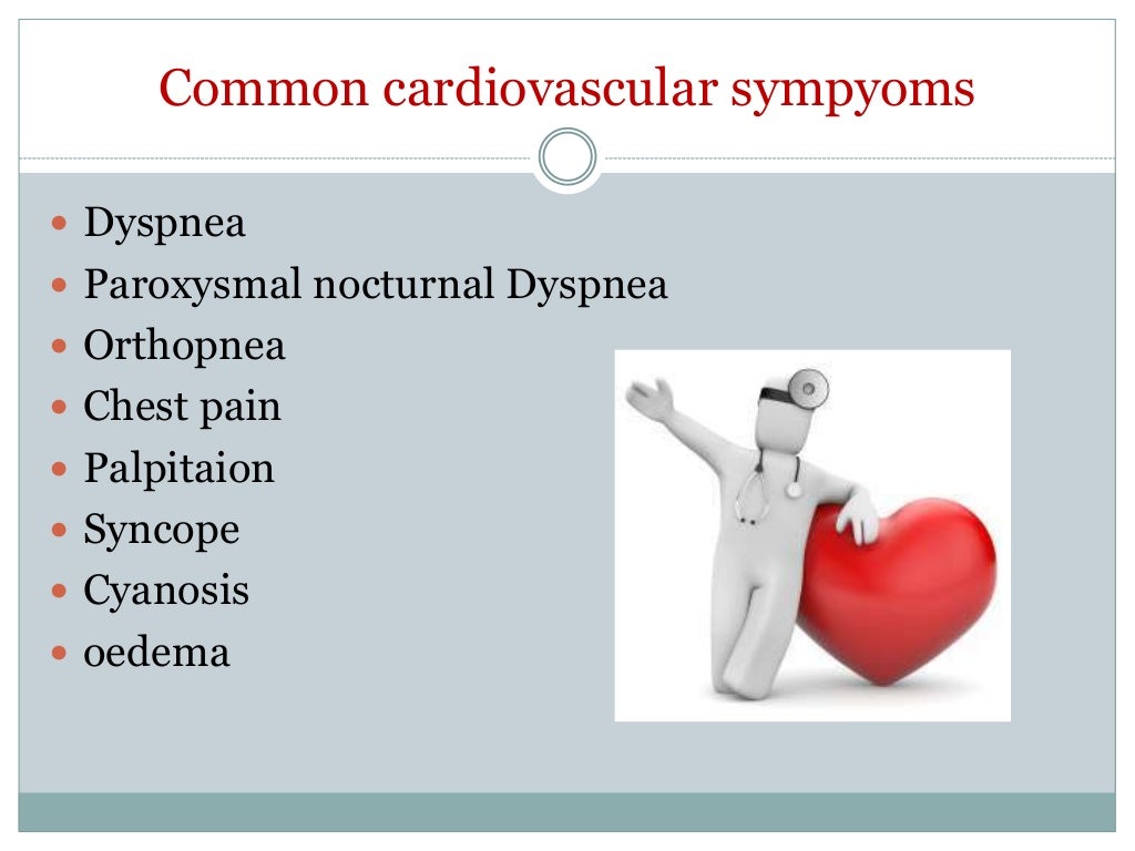 Common cardiovascular & respiratory symptoms