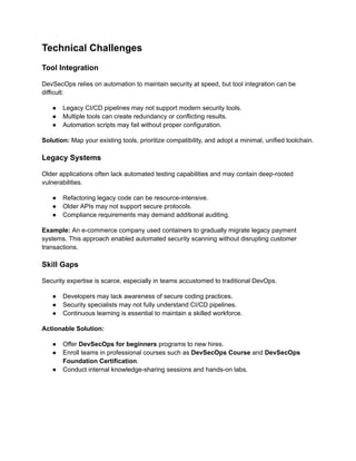 Common Challenges in Implementing DevSecOps: Overcoming Cultural ...