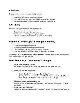 Common Challenges in Implementing DevSecOps: Overcoming Cultural ...