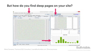 © Copyright 2019 Builtvisible. All rights reserved. Private and Confidential
But how do you find deep pages on your site?
Maria Camanes | Technical SEO Consultant | maria@builtvisible.com | @mariacamanes
 