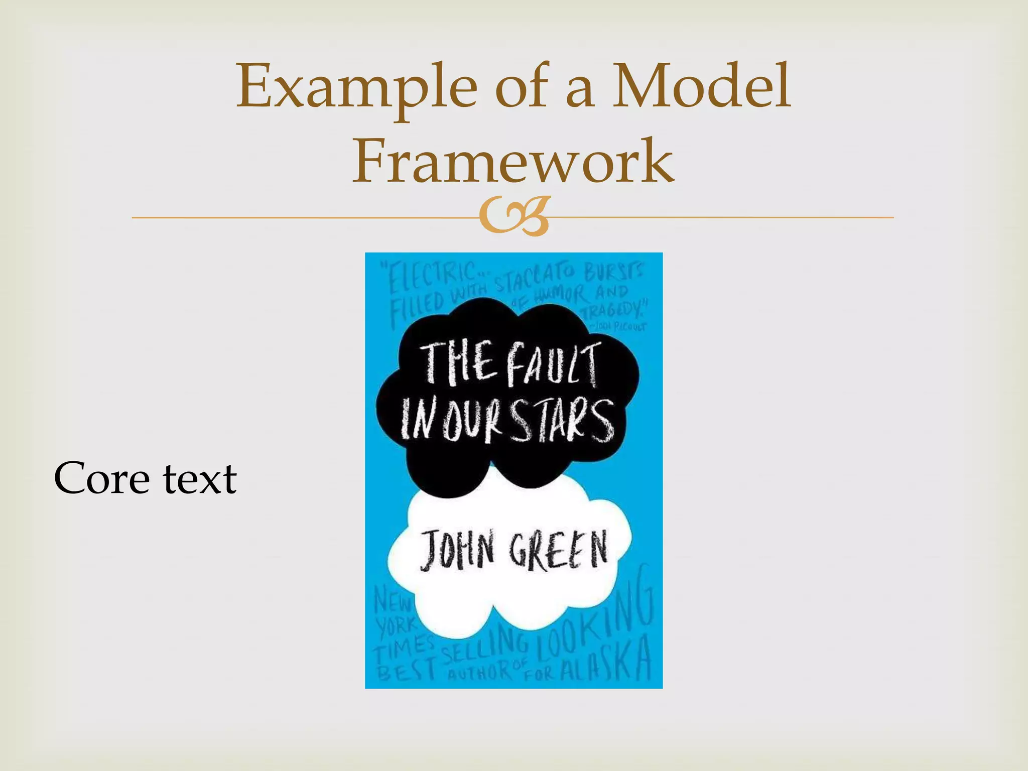 Example of a Model
           Framework
               


Core text
 