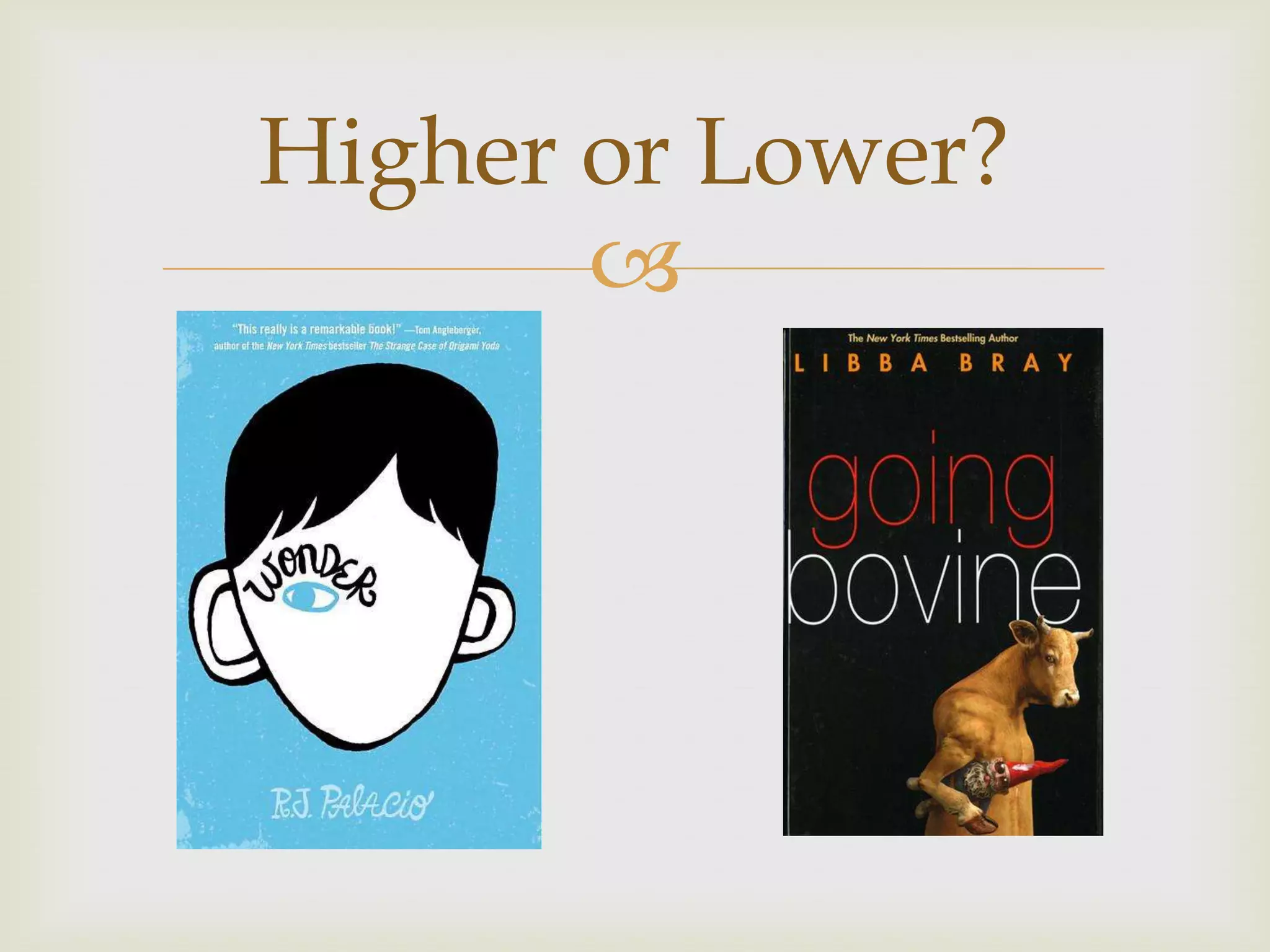 Higher or Lower?
       
 