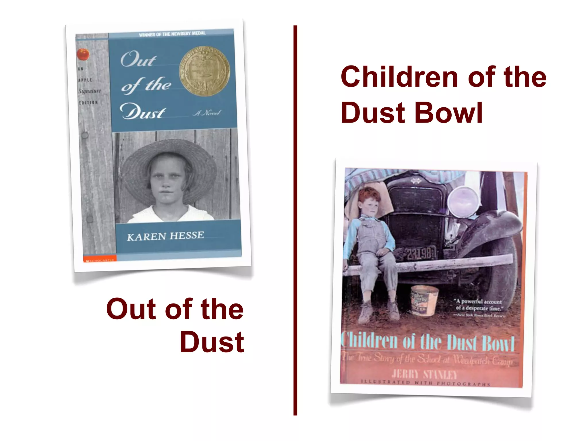 Children of the
             Dust Bowl




Out of the
     Dust
 