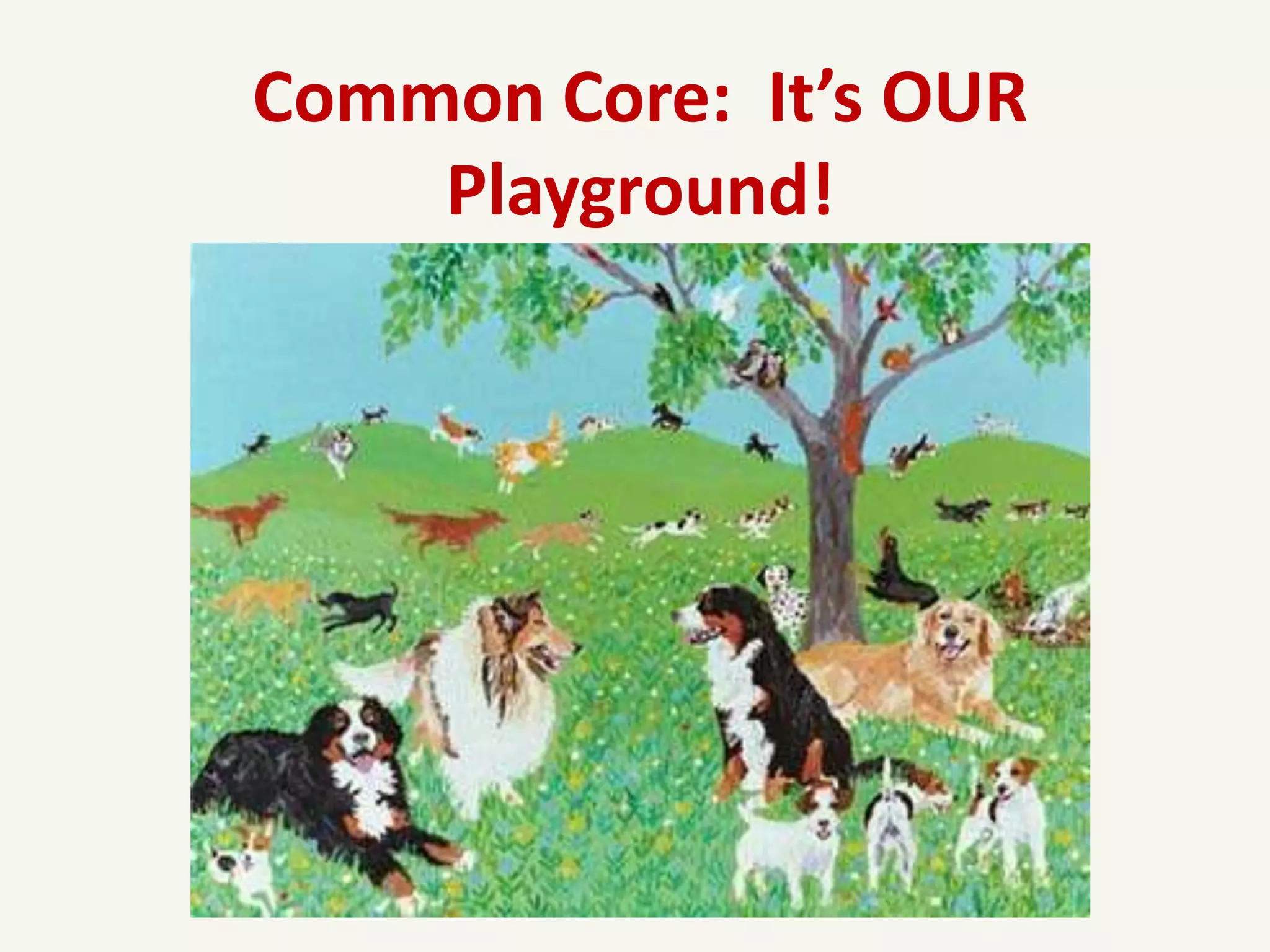 Common Core: It’s OUR
    Playground!
 