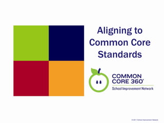 Aligning to Common Core Standards 
