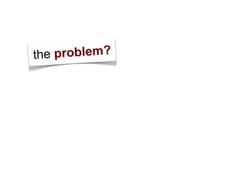 the problem?
 