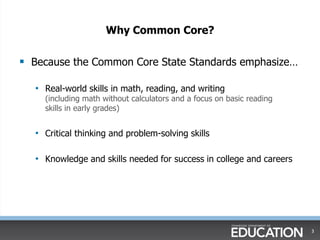 Common core state standards power point presentation | PPTX