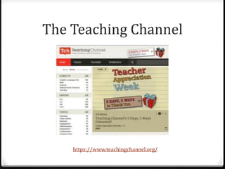 The Teaching Channel




    https://www.teachingchannel.org/
 