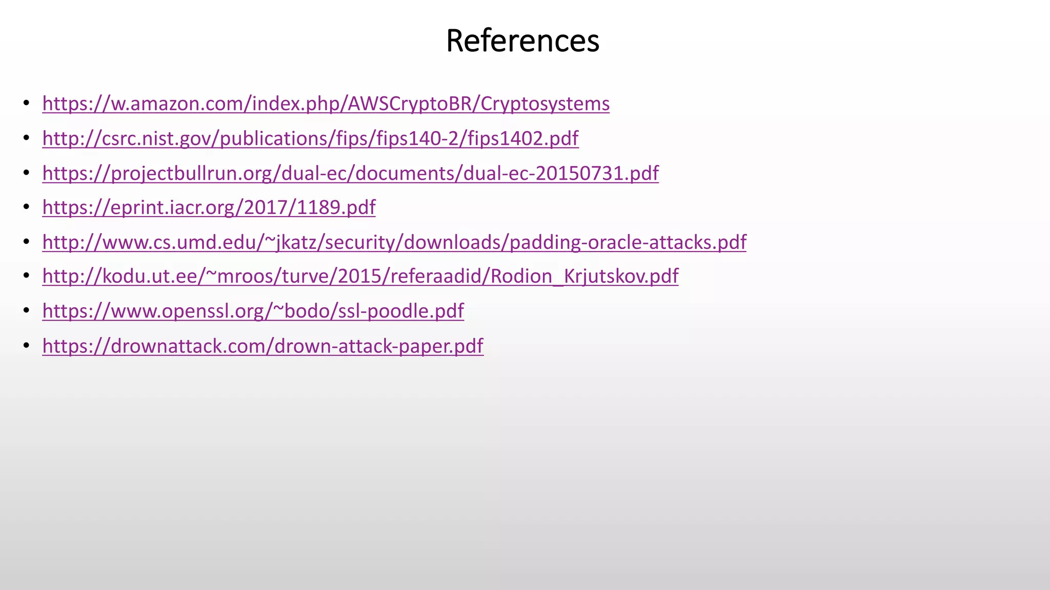 Common crypto attacks and secure implementations | PDF