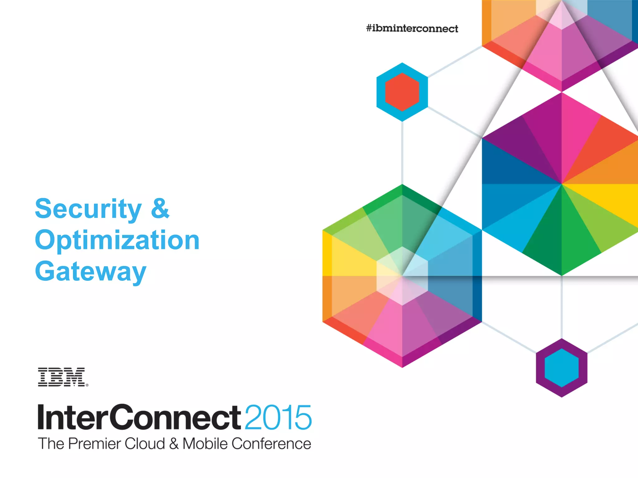 Security &
Optimization
Gateway
 