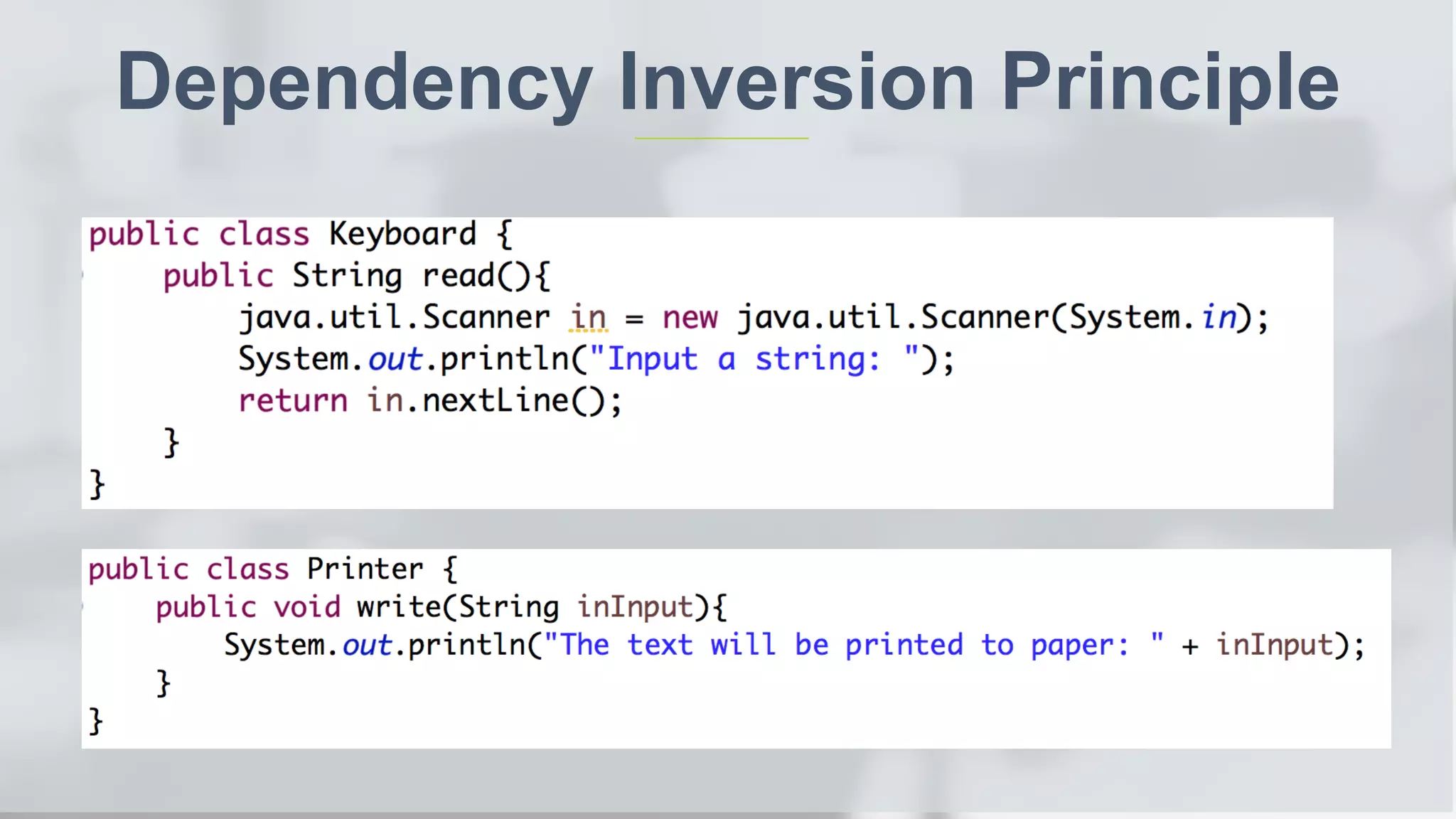 Dependency Inversion Principle 