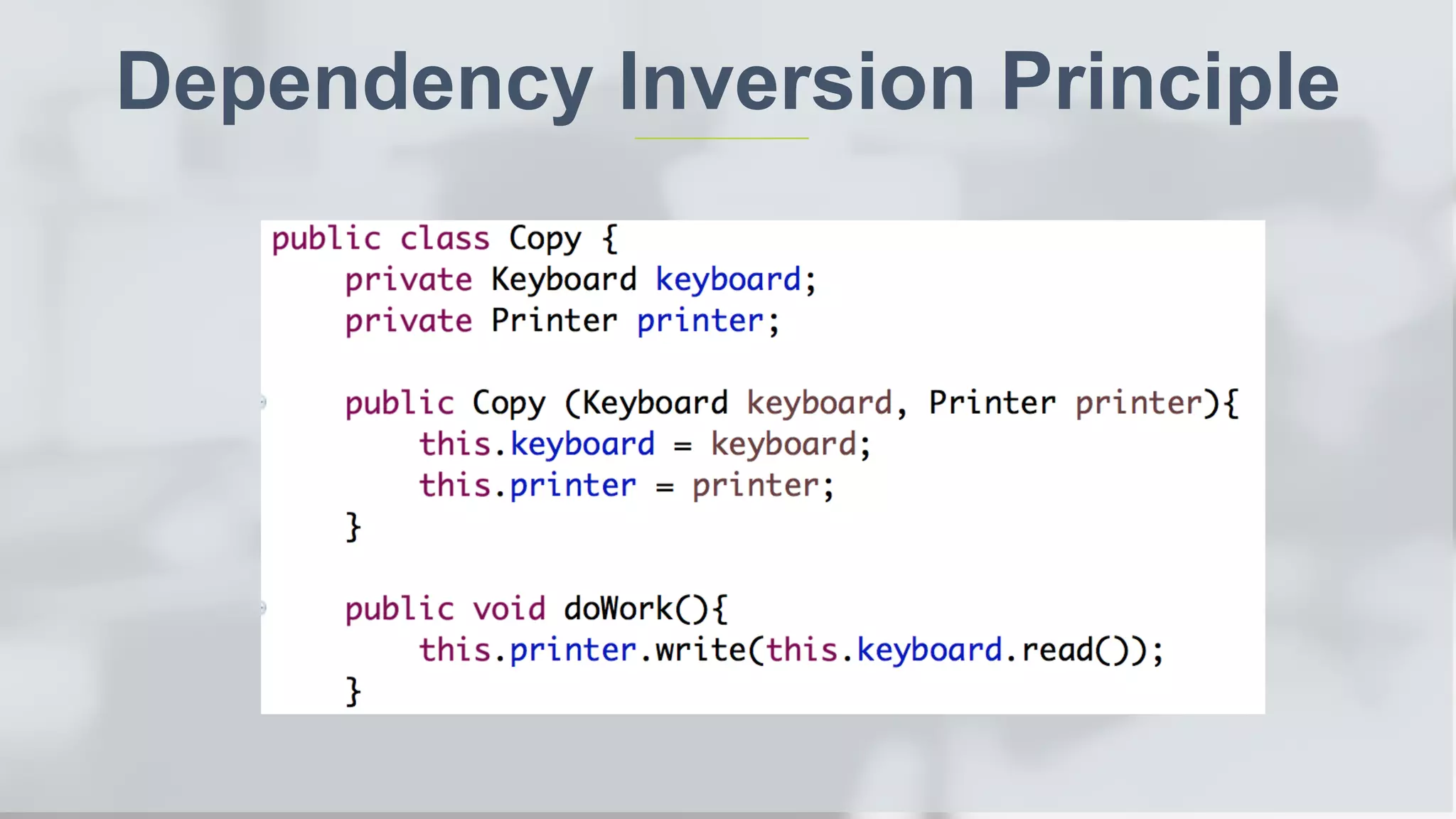 Dependency Inversion Principle 