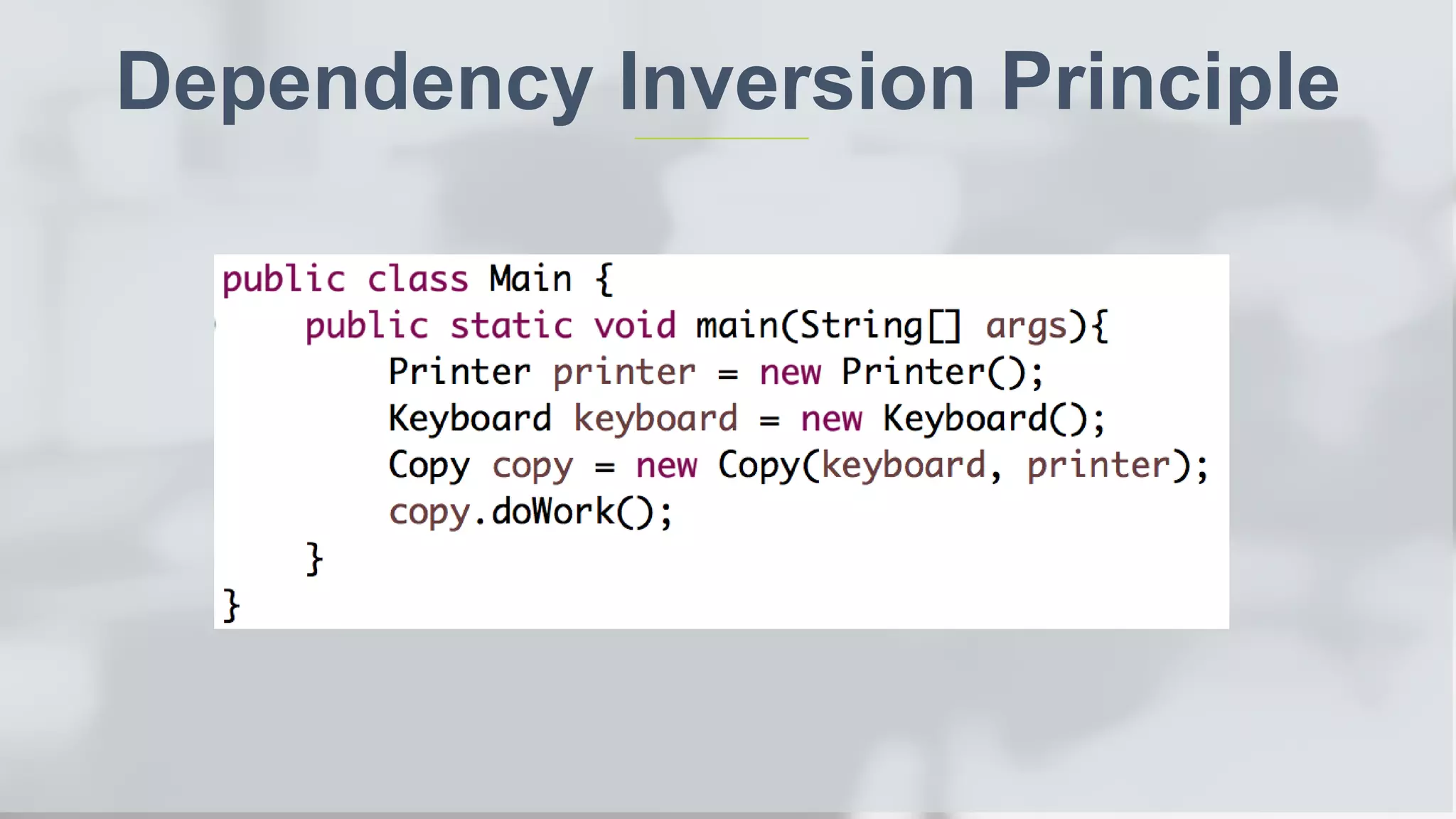 Dependency Inversion Principle 